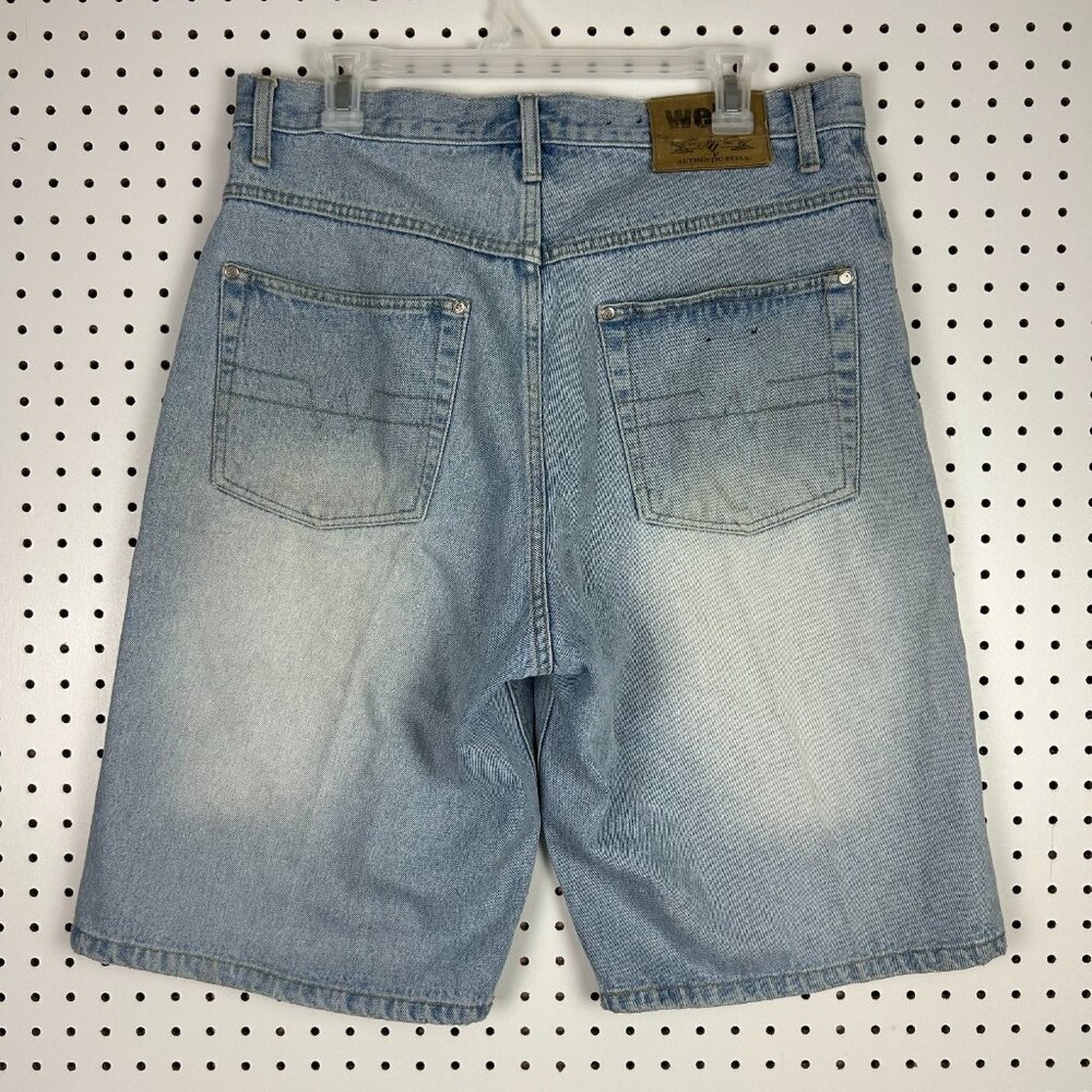 webs‎ Baggy Jean Shorts Size 34 Light Wash Grunge Work Jorts Wide Leg Skate Y2K